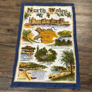 North Wales Illustrated Cotton Bath Towel